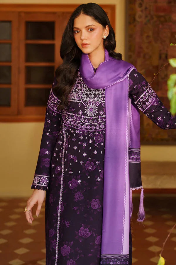 Farasha | Meline Premium Viscose 25 | Plum Powder - Aqsa Fabrics