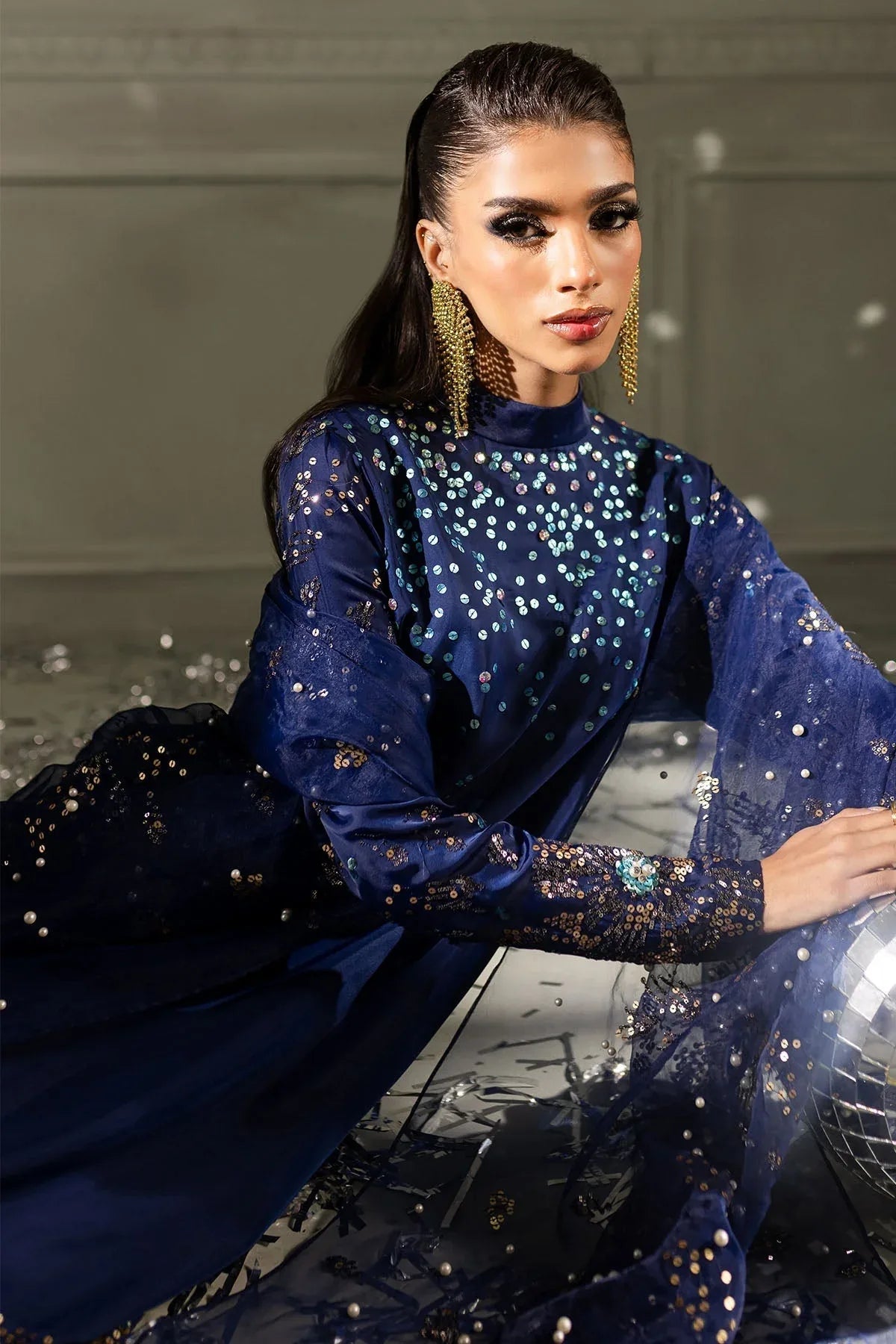 Nureh | Tiny Twinkles | Sunset Sparkle TW-07 - Aqsa Fabrics