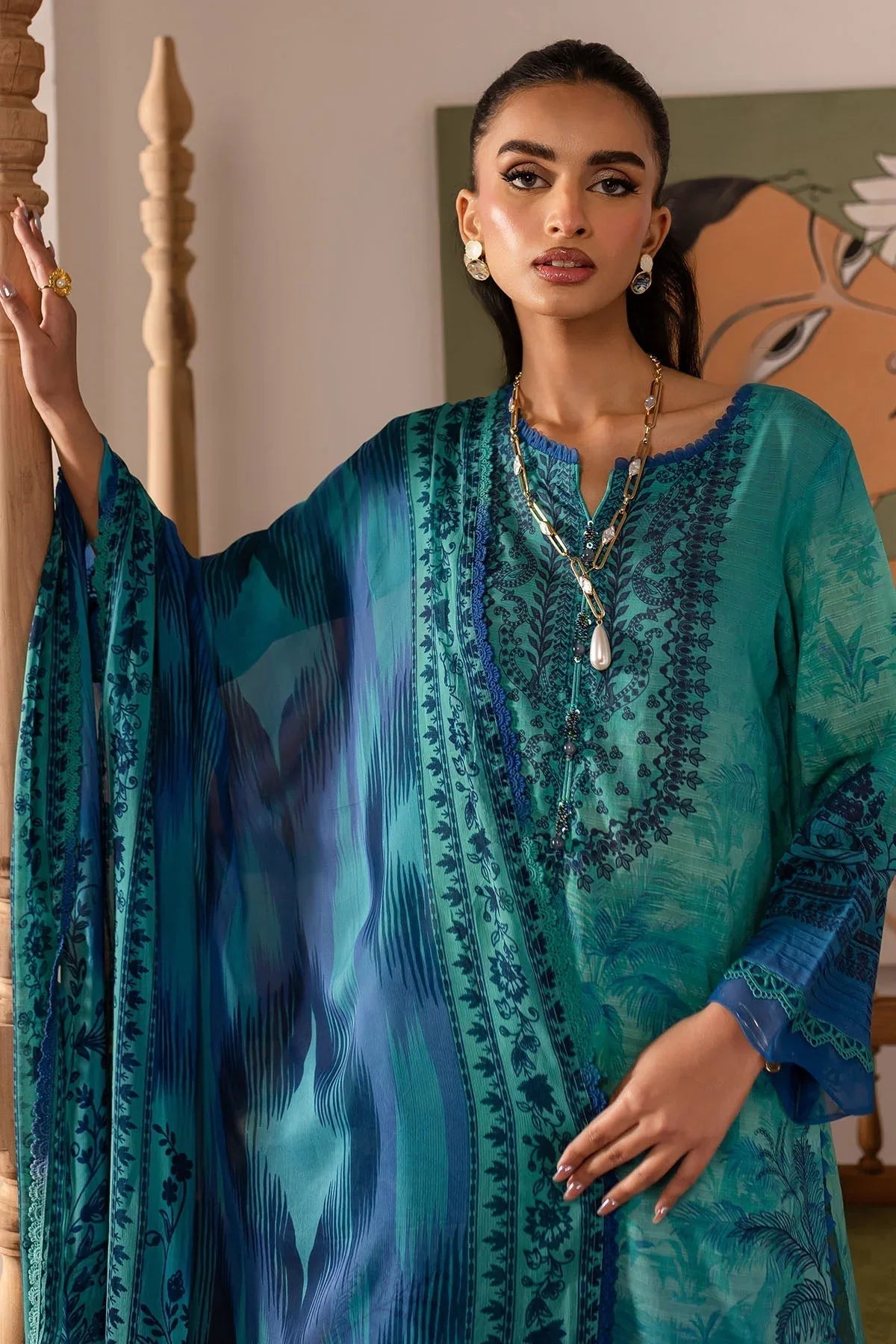 Nureh | Printed lawn 25 | SP-138 - Aqsa Fabrics