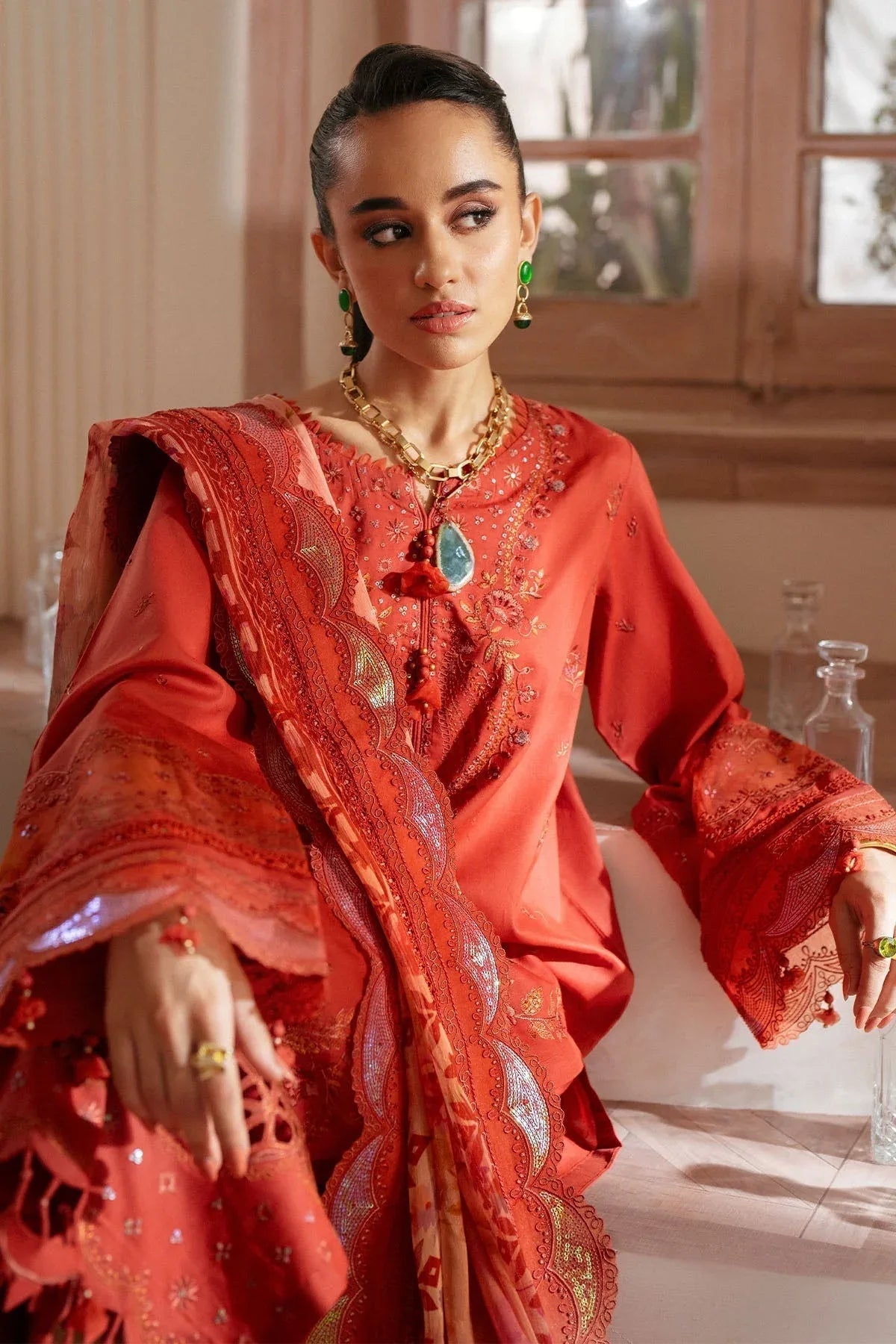 Nureh | Maya Lawn | NS-142 - Aqsa Fabrics