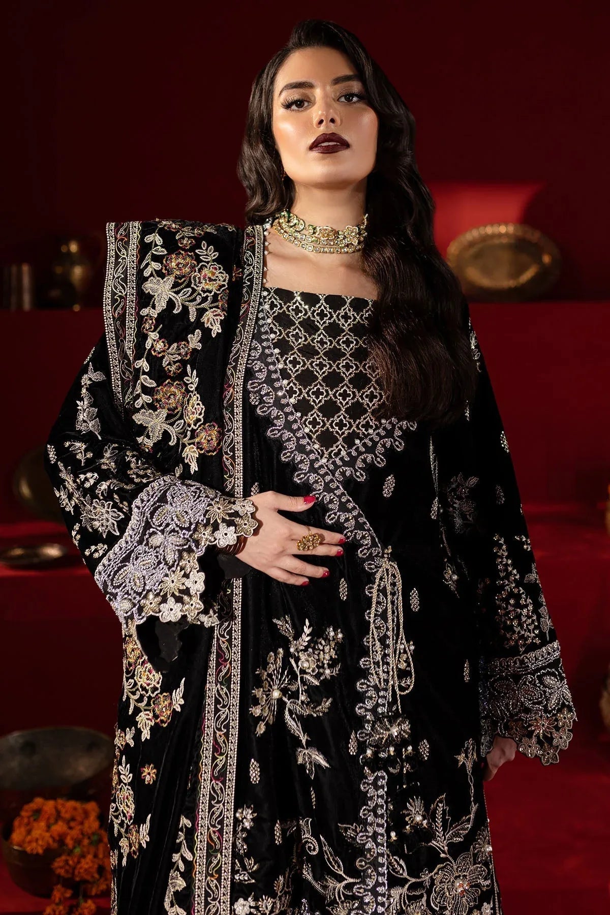 Nureh | Maya Velvet | NW-92 - Aqsa Fabrics