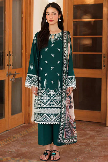 Farasha | Summer Weaves Embroidered Lawn | Teal Essence - Aqsa Fabrics