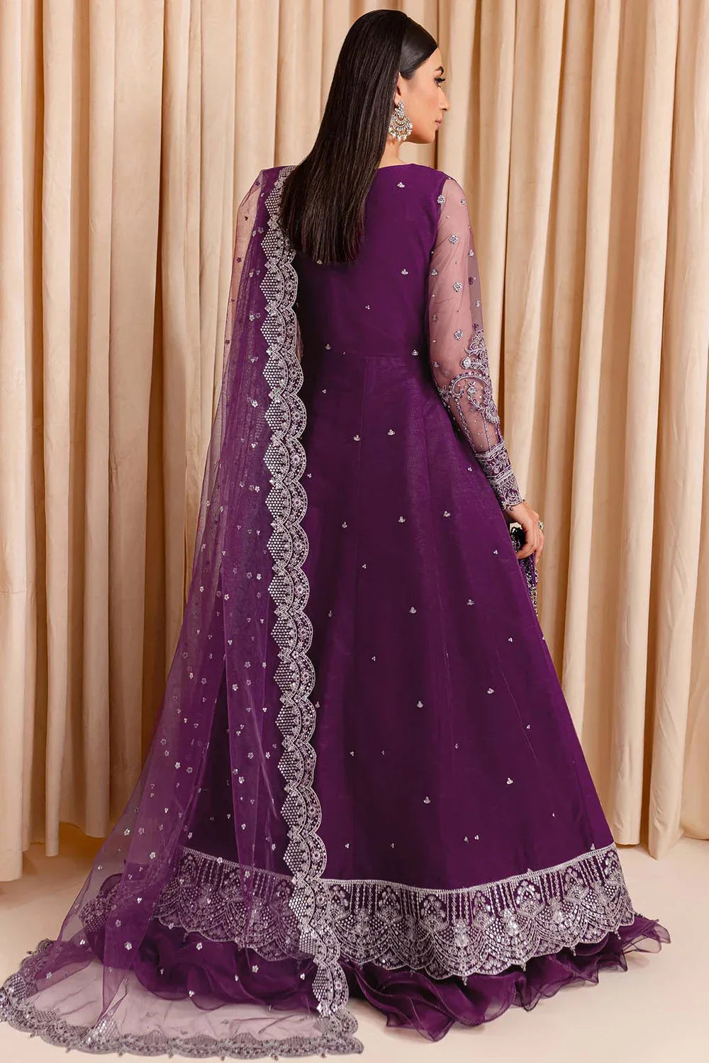 Farasha | Lumiere Formals | Plum Passion - Aqsa Fabrics