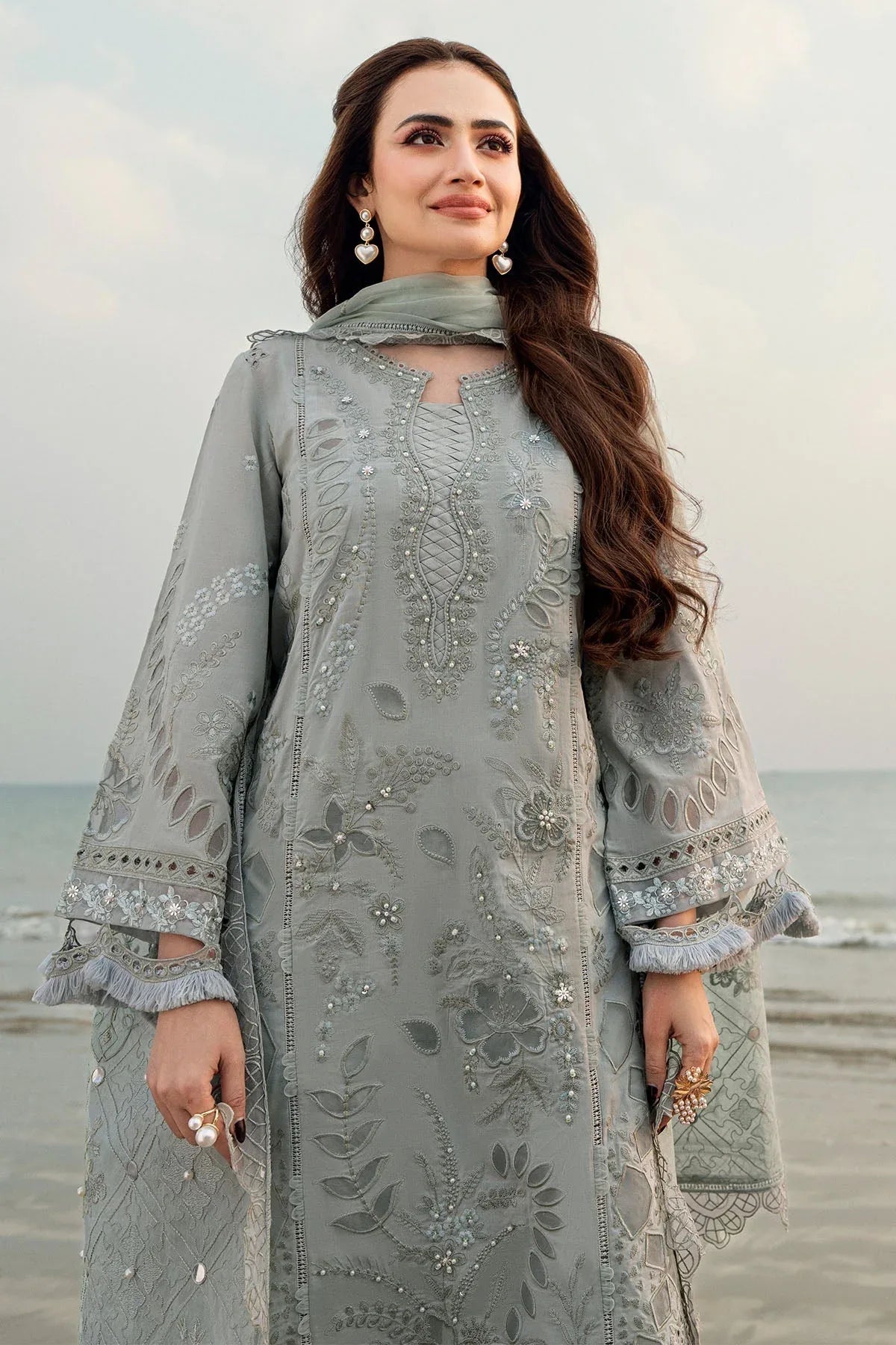Nureh | Khuwab Luxury Lawn | NE-145 - Aqsa Fabrics