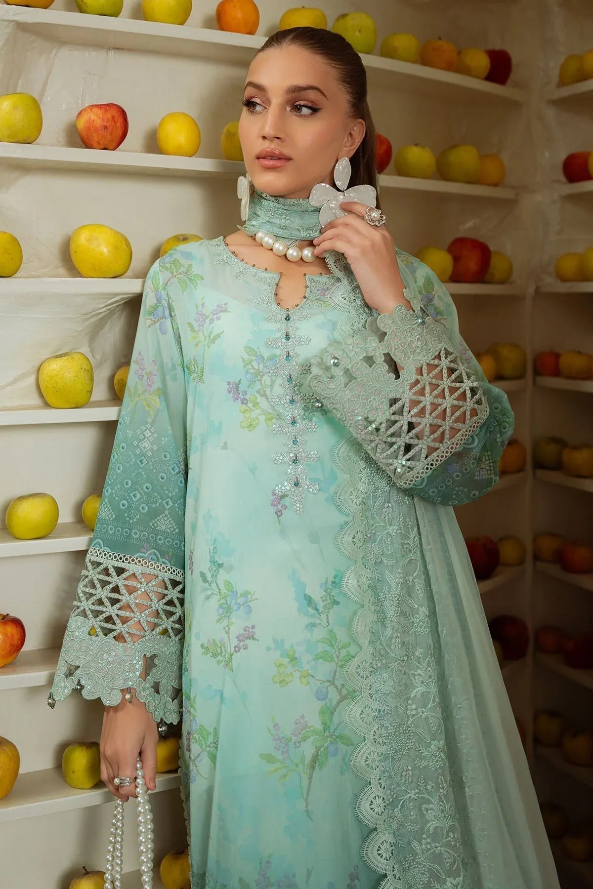 Nureh | Maya Swiss Lawn | NS-150 - Aqsa Fabrics