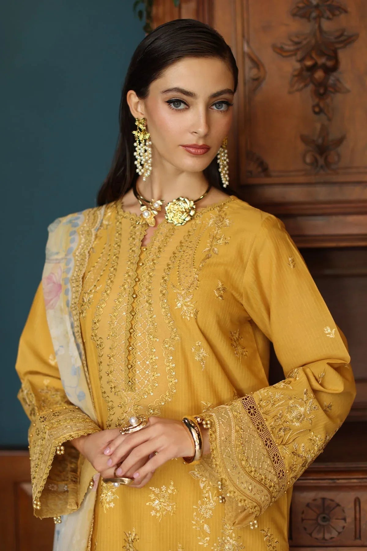 Nureh | Maya Lawn | NS-155 - Aqsa Fabrics