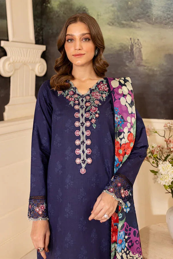 Farasha | Seraya Lawn 24 | INDIGO - Aqsa Fabrics