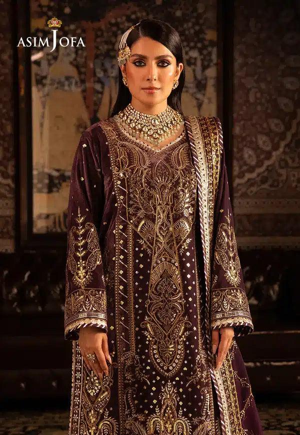 Asim Jofa | Makhmal Wedding Velvet 23 | AJMM-06 - Aqsa Fabrics
