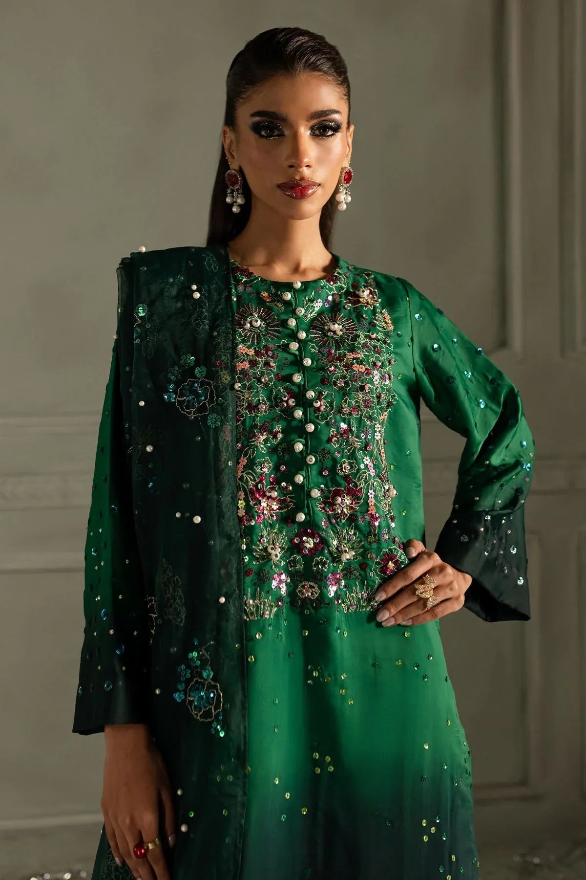 Nureh | Fancy Formals | Ruby Rush TW-09 - Aqsa Fabrics