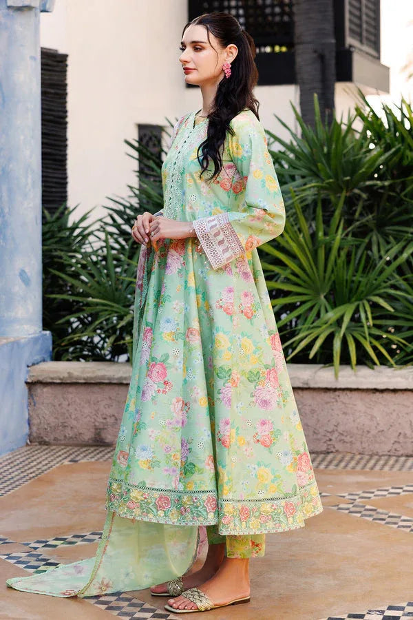 Farasha | Printed Essentials | Mint Dew - Aqsa Fabrics