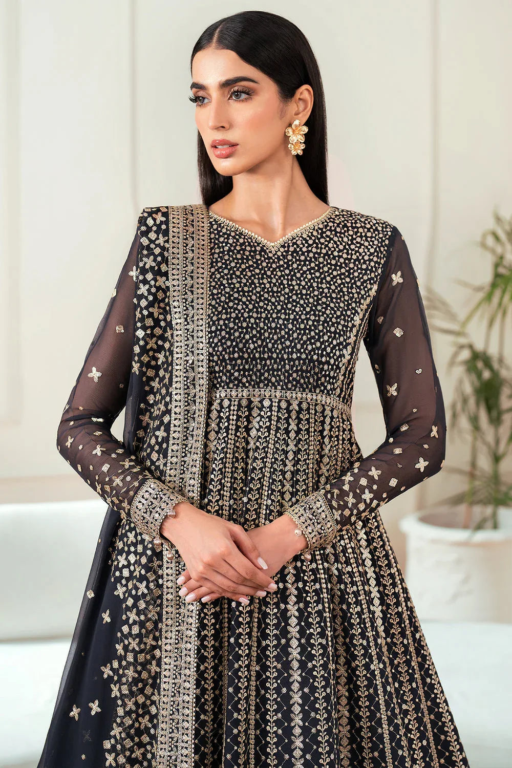 Farasha | Essence Formals 25 | Midnight Navy - Aqsa Fabrics