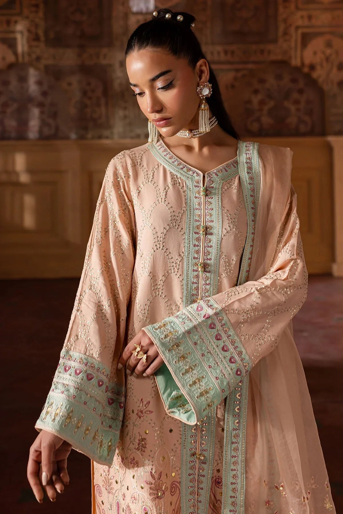 Nureh | Nur Mahal Formals | NE-141 - Aqsa Fabrics