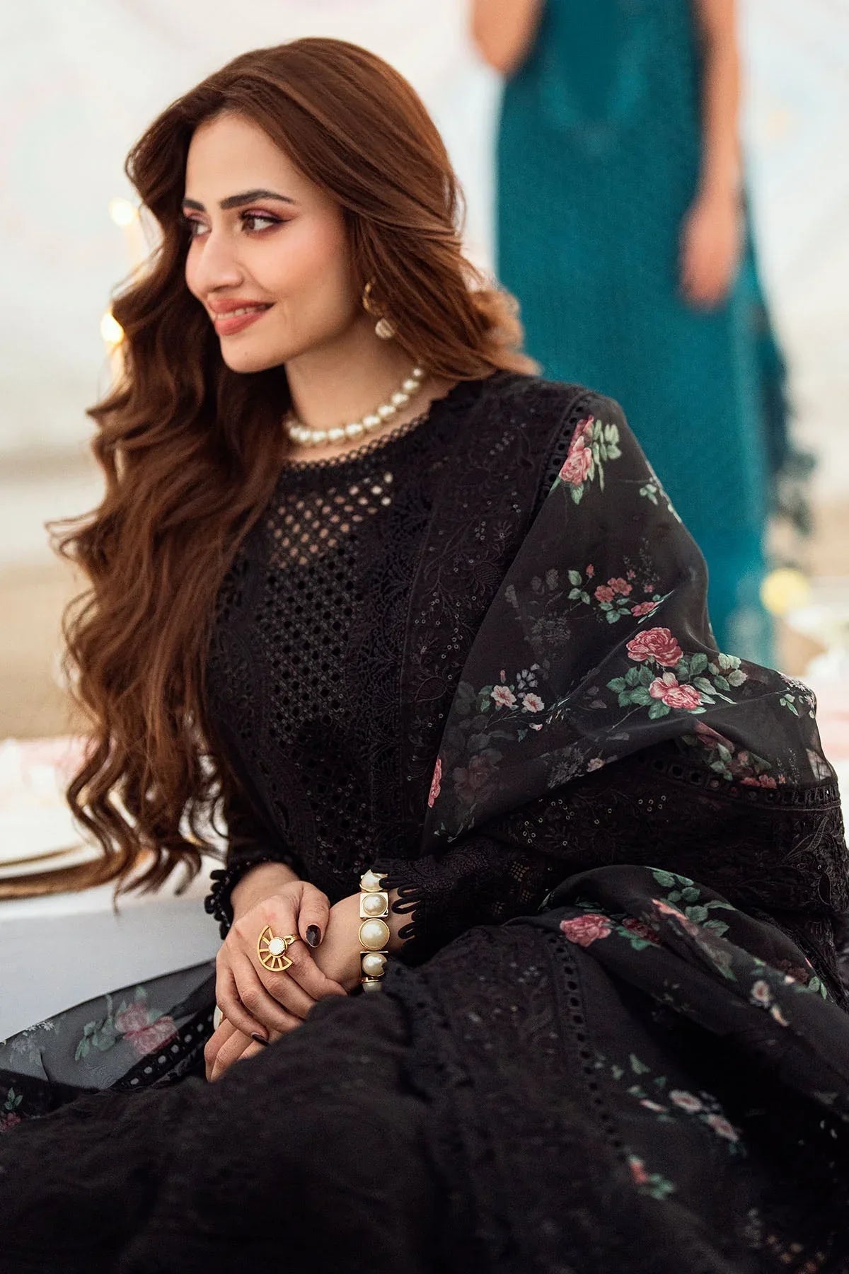 Nureh | Khuwab Luxury Lawn | NE-151 - Aqsa Fabrics