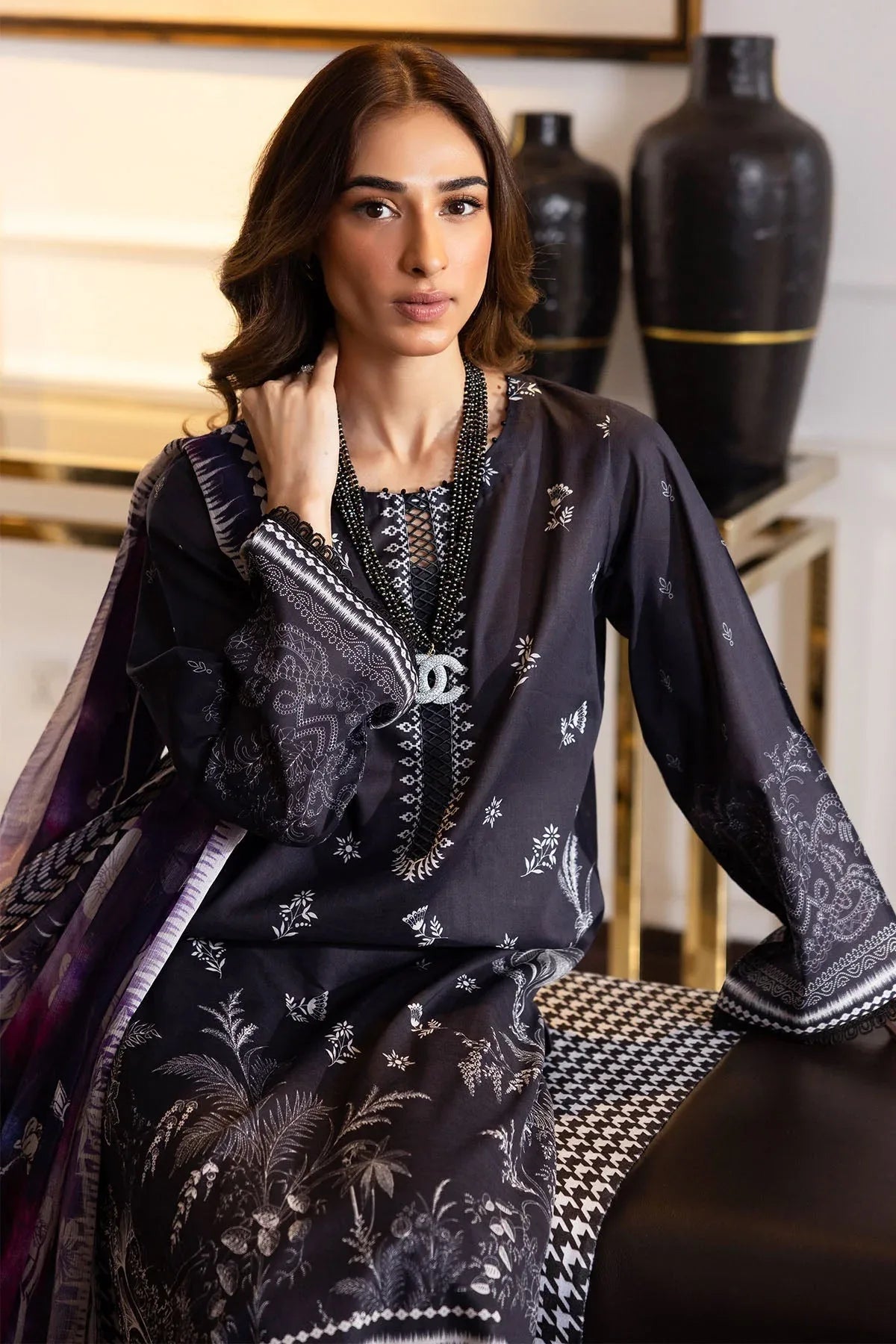Nureh | Printed lawn 25 | SP-118 - Aqsa Fabrics