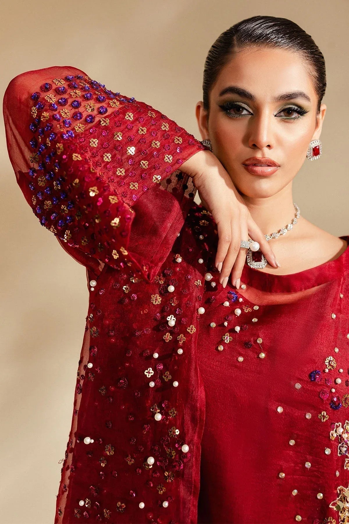 Nureh | Tiny Twinkles | LOVE STRUCK - Aqsa Fabrics