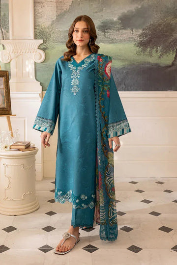Farasha | Seraya Lawn 24 | PERIWINKLE - Aqsa Fabrics