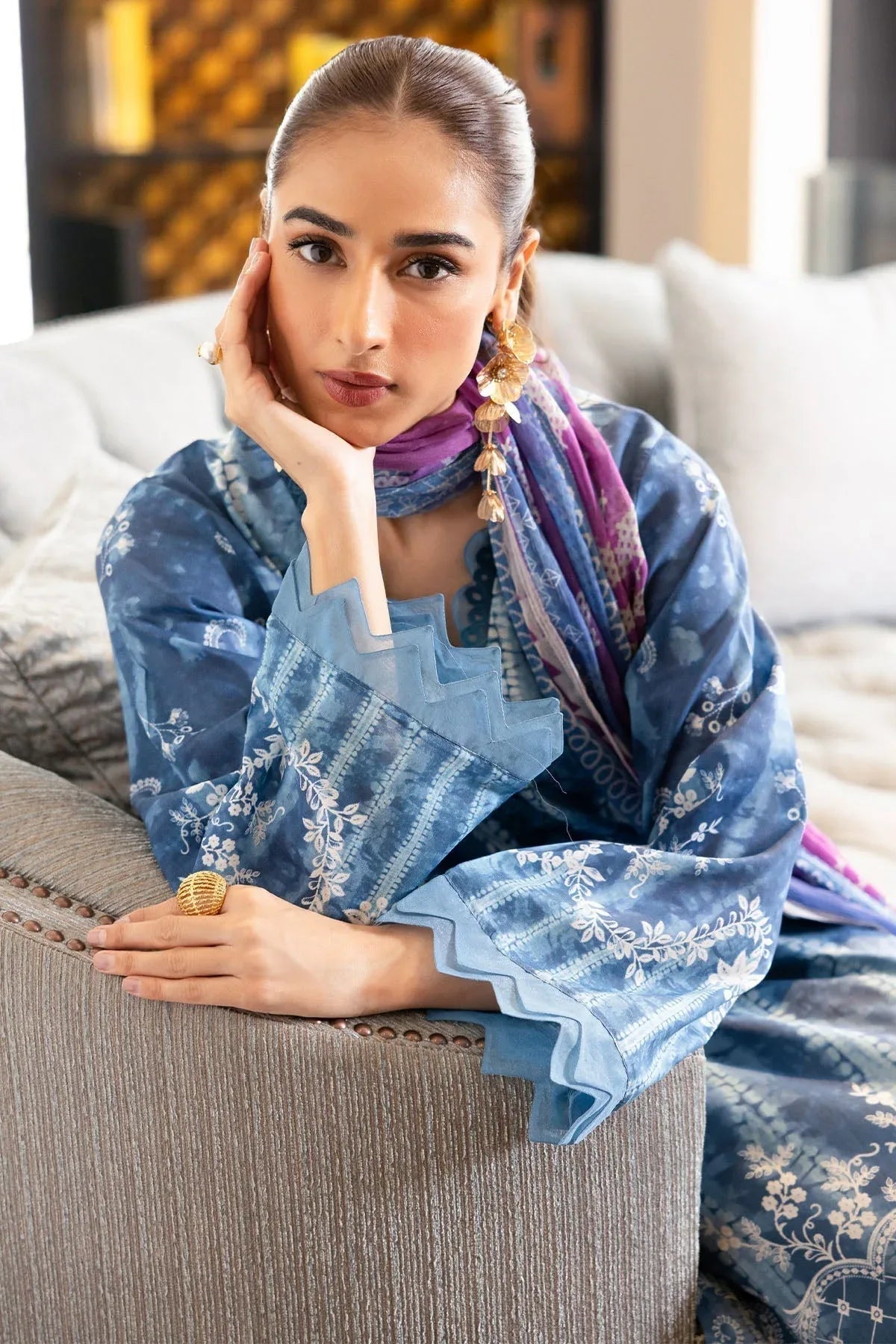 Nureh | Printed lawn 25 | SP-119 - Aqsa Fabrics