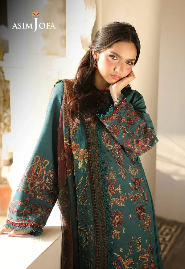 Asim Jofa | Summer Rhapsody | AJUBU-03 Embroidered Jacquard - Aqsa Fabrics