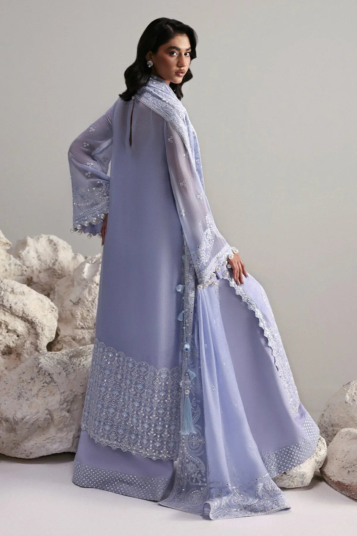 Afrozeh | Slate Ready to Wear | Vaelis - Aqsa Fabrics