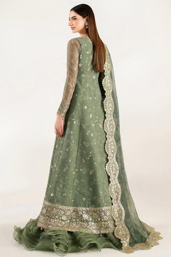 Farasha | Fiorella Formals | Olive Aura - Aqsa Fabrics