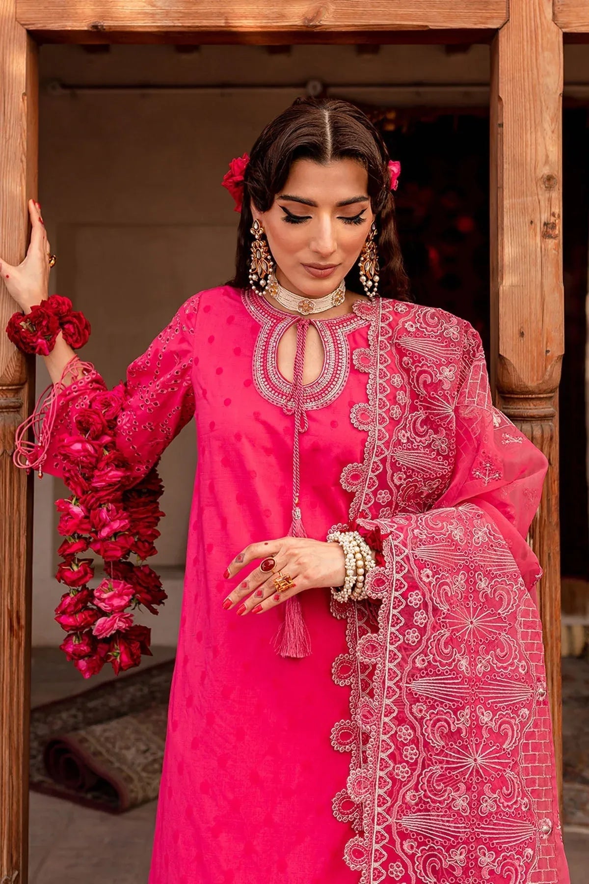 Nureh | Lawn Jacquard | NS-73 - Aqsa Fabrics