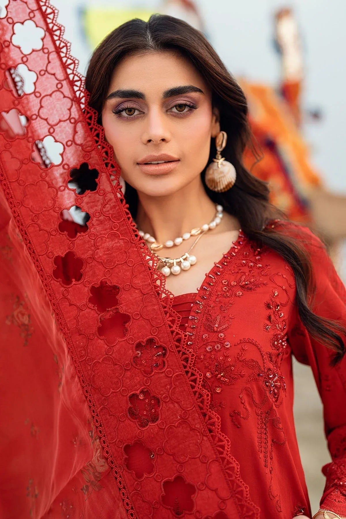 Nureh | Khuwab Luxury Lawn | NE-147 - Aqsa Fabrics
