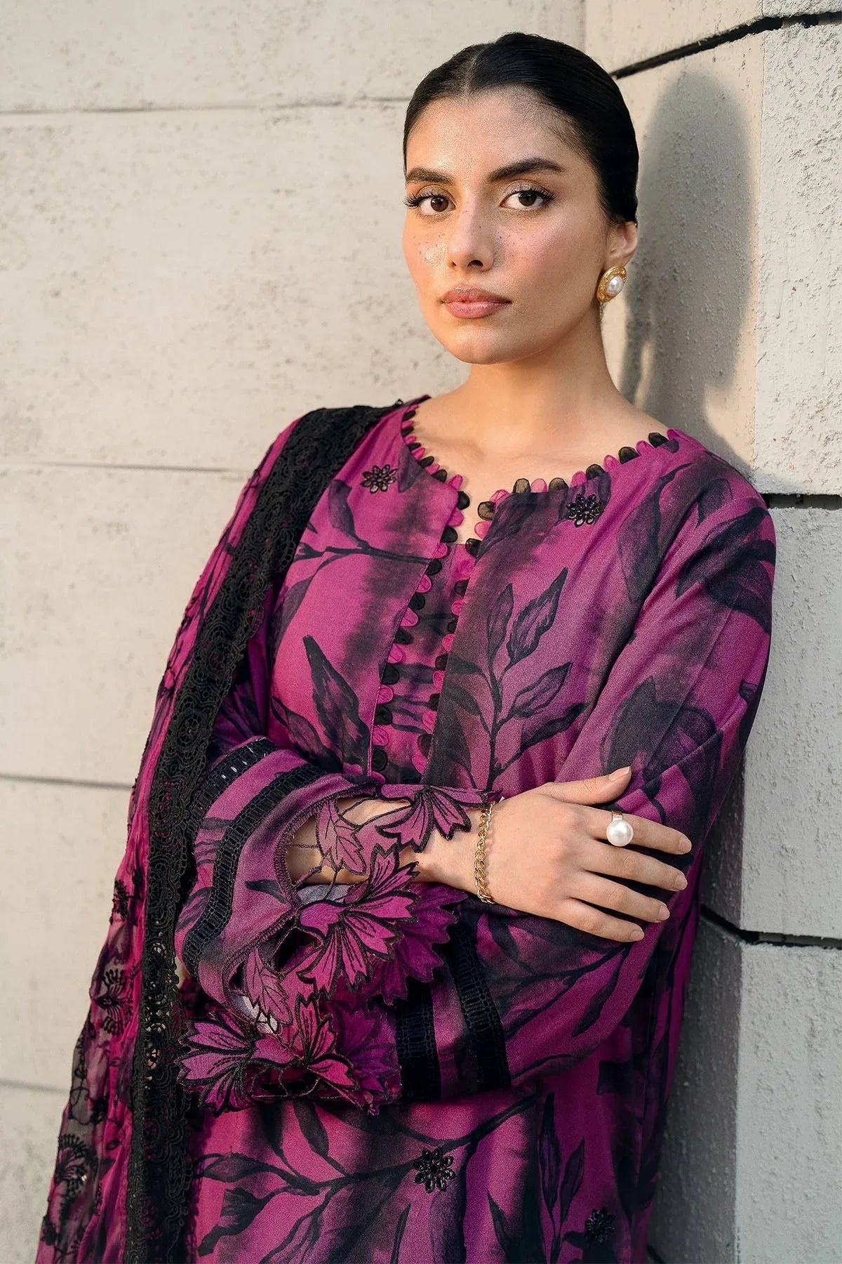 Nureh | Glam Girl Lawn | GL-23 - Aqsa Fabrics