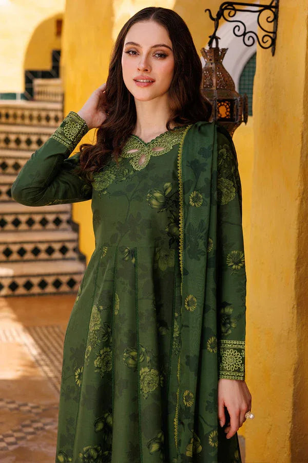 Farasha | Printed Essentials | Sage Charm - Aqsa Fabrics