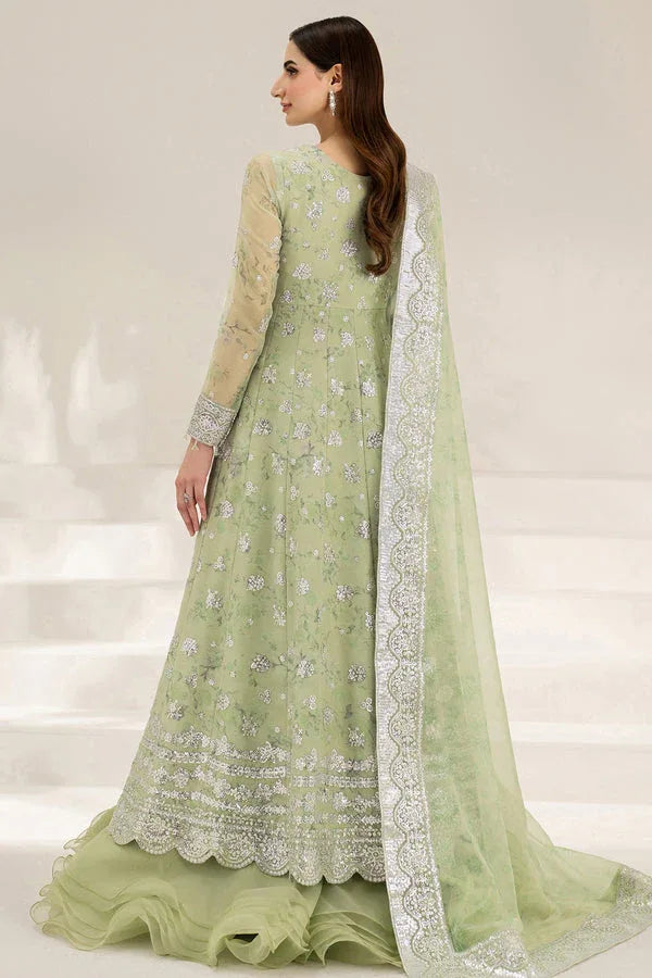 Farasha | Fiorella Formals | Sage Sparkle - Aqsa Fabrics