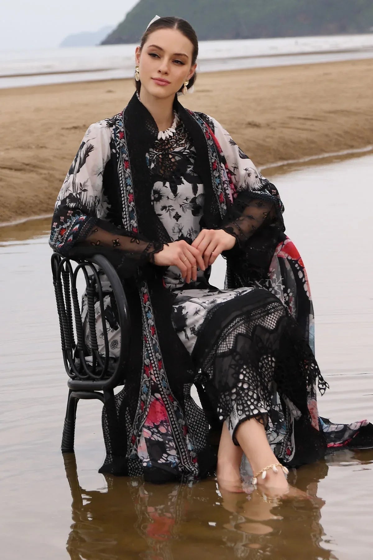 Nureh | Gardenia Embroidered Lawn 25 | NSG-175 - Aqsa Fabrics