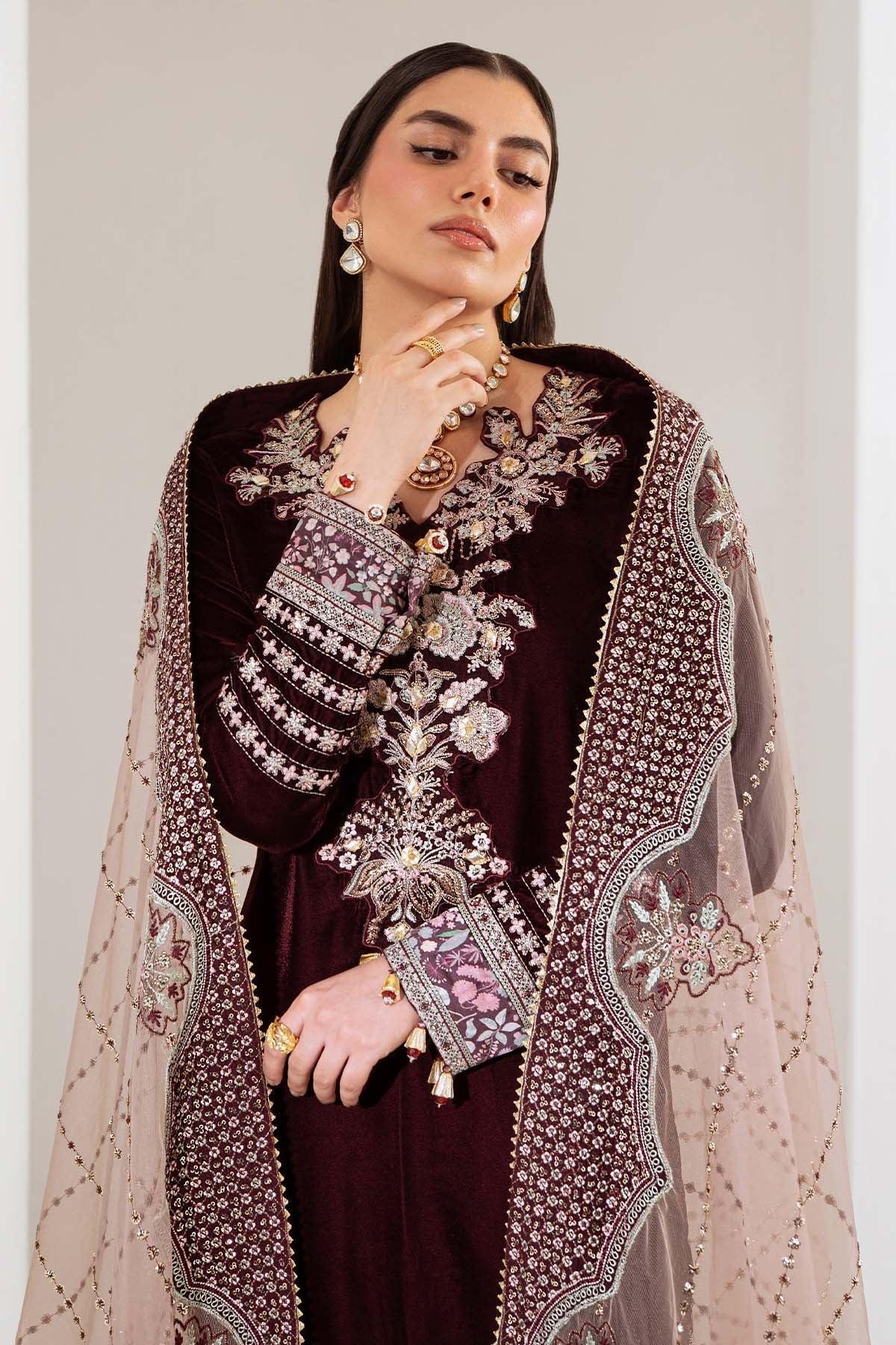 Nureh | Maya Velvet | NW-110 - Aqsa Fabrics
