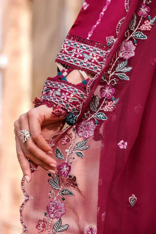 Farasha | Kaavish Lawn 24 | GARNET GLAM - Aqsa Fabrics