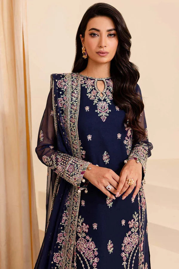 Farasha | Lumiere Formals | NAVY NOIR - Aqsa Fabrics