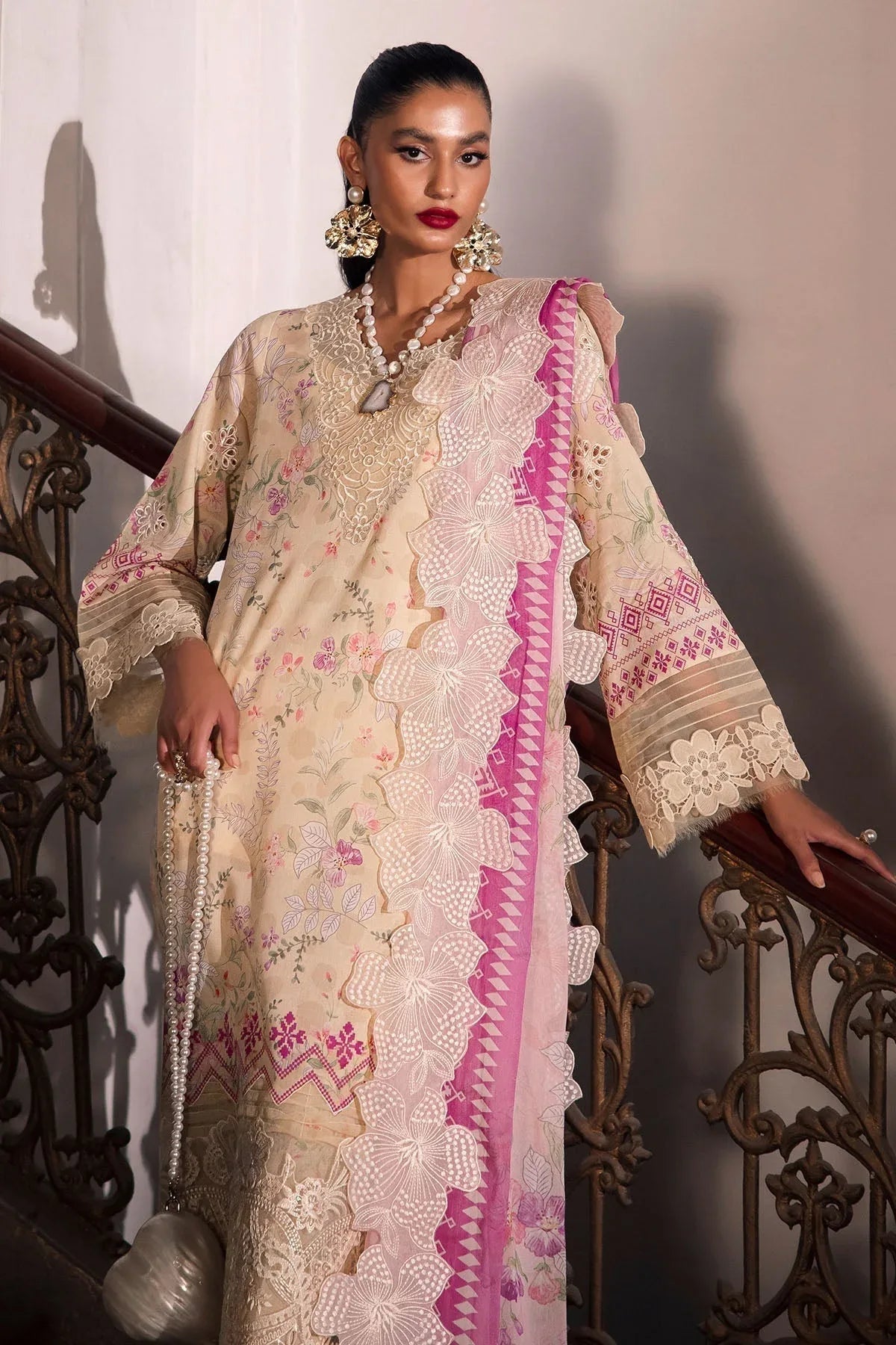 Nureh | Glam Girl Lawn | GL-14 - Aqsa Fabrics
