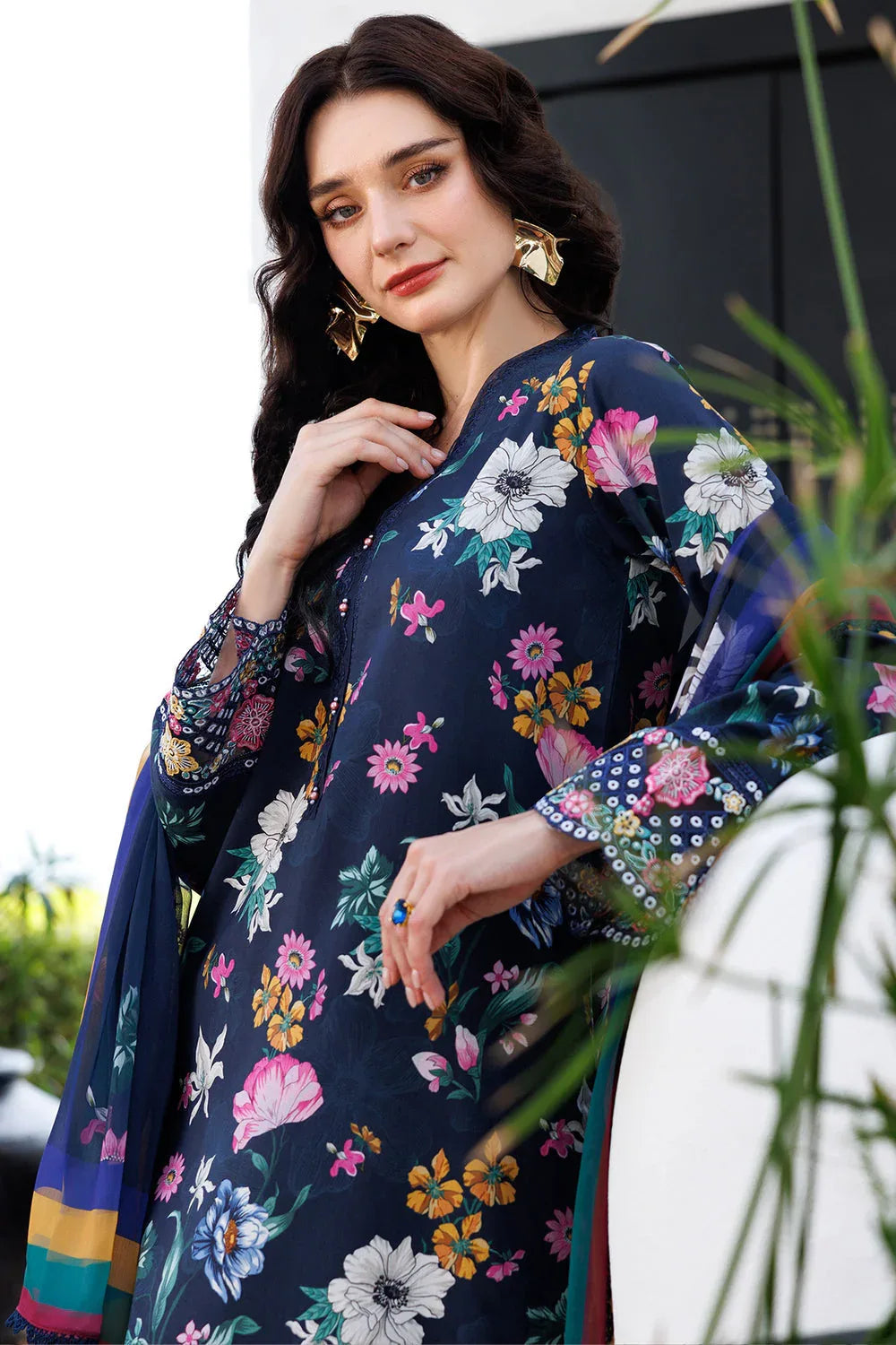 Farasha | Printed Essentials | Floral Stardust - Aqsa Fabrics