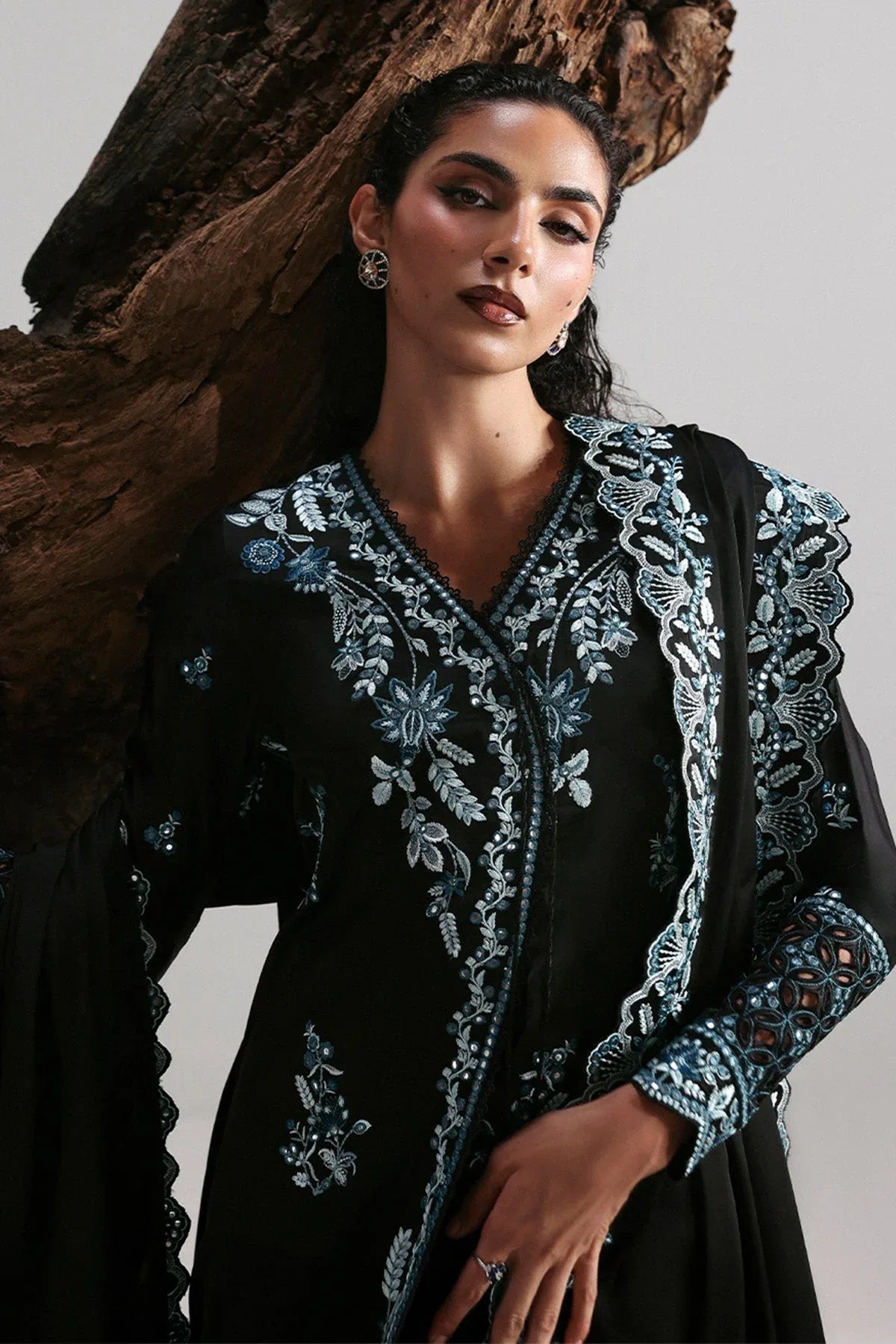 Afrozeh | Slate Ready to Wear | Rhylen - Aqsa Fabrics