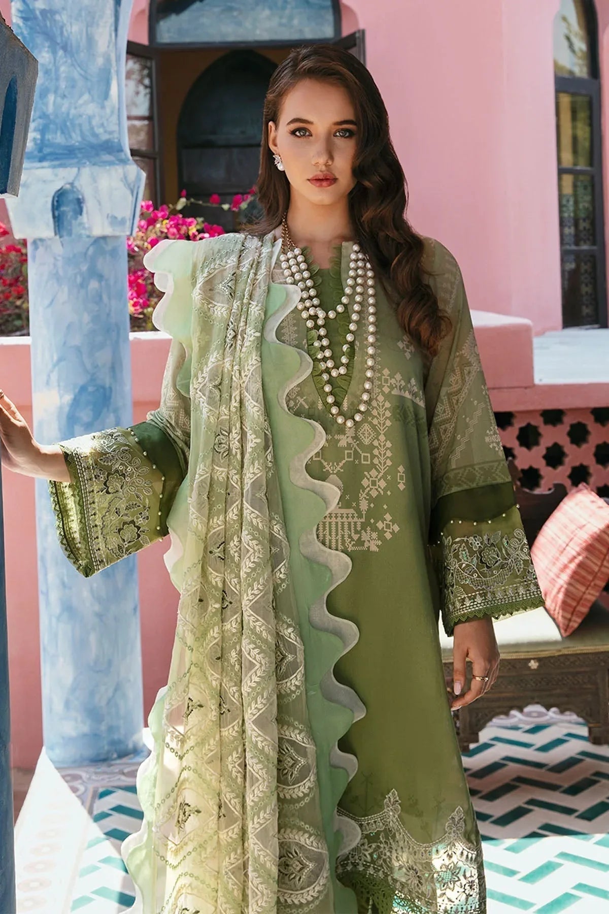 Nureh | Maya Swiss Lawn | NS-64 - Aqsa Fabrics