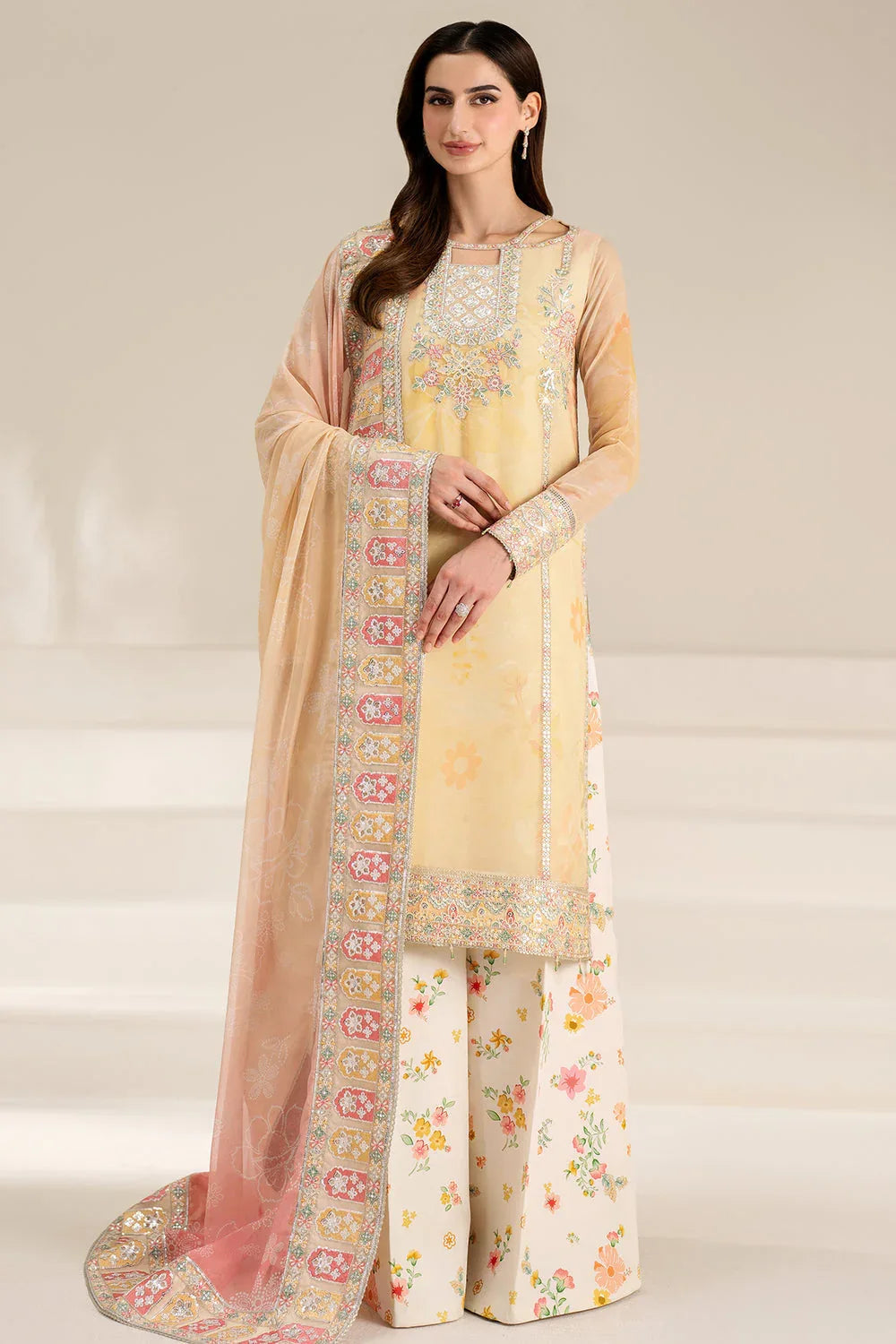 Farasha | Fiorella Formals | Floral Ray - Aqsa Fabrics