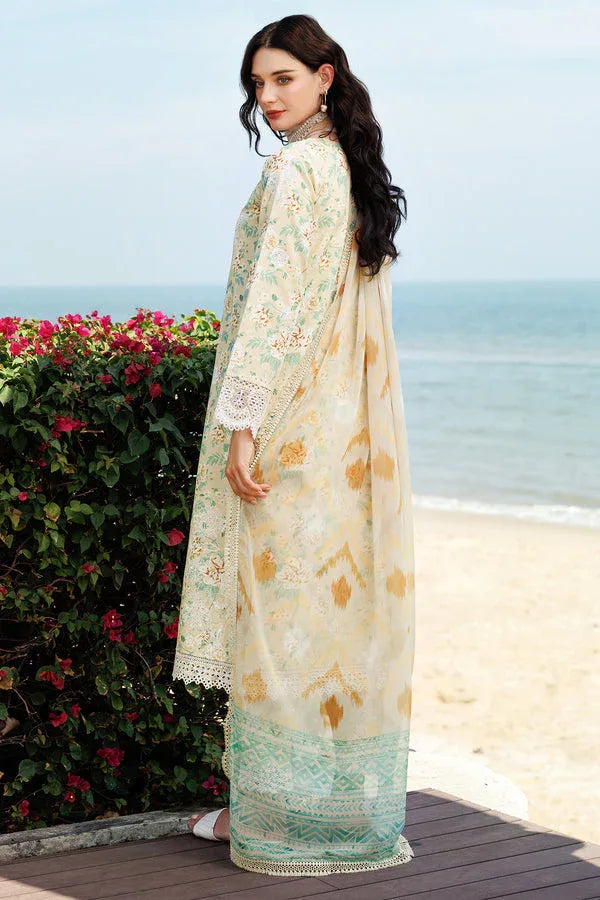 Farasha | Printed Essentials | Lush Cream - Aqsa Fabrics