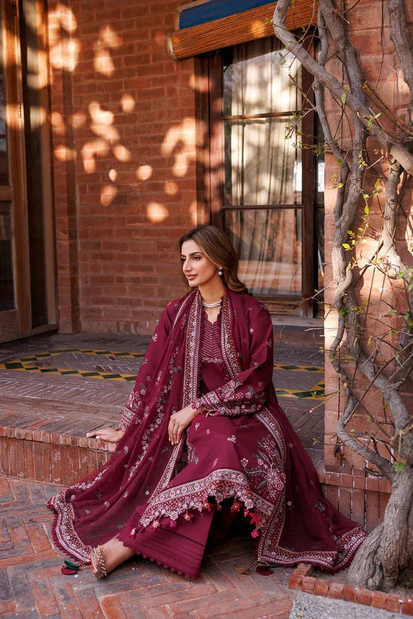 Farasha | Dastoor Embroidered Lawn SS24 | RUBY GLAM - Aqsa Fabrics