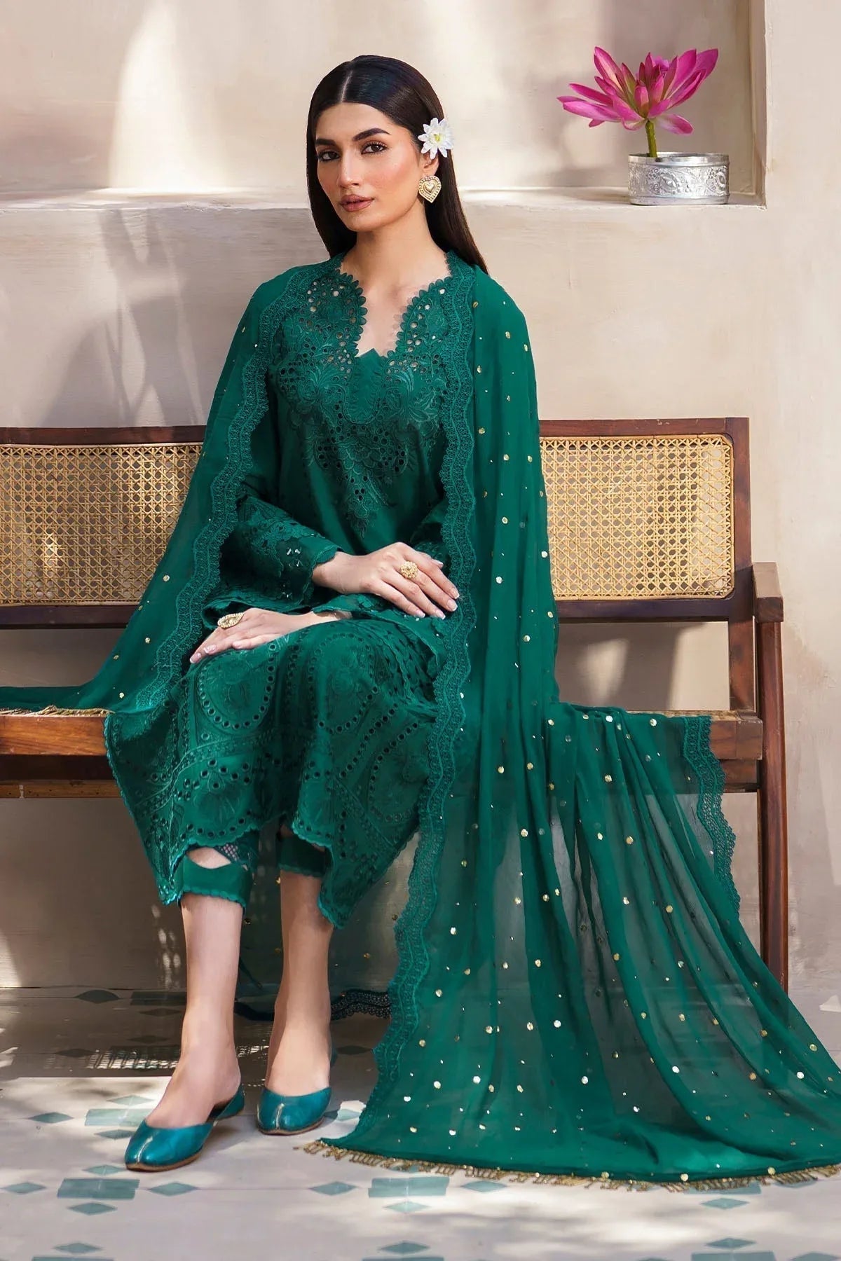Nureh | Bazaar Lawn | NS-135 - Aqsa Fabrics