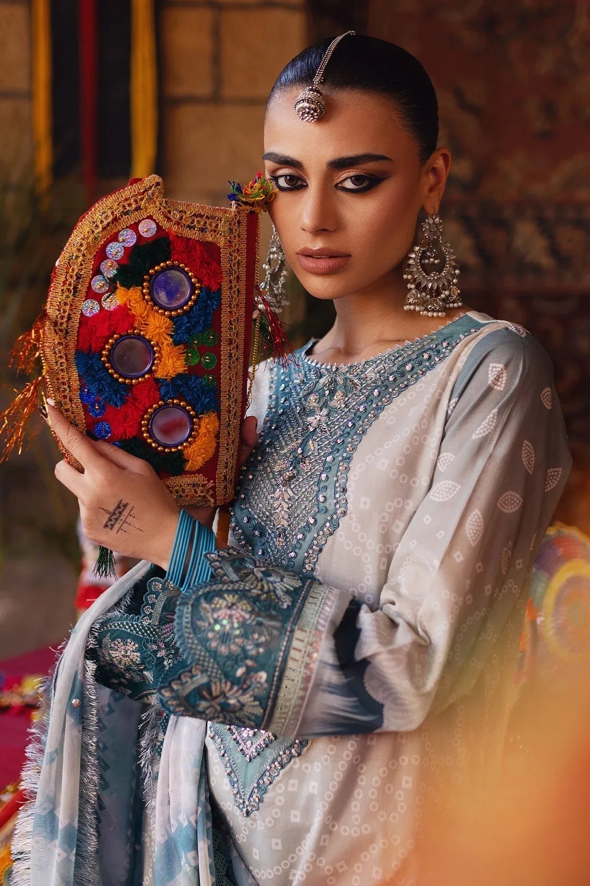 Nureh | Bazaar Lawn | NS-130 - Aqsa Fabrics