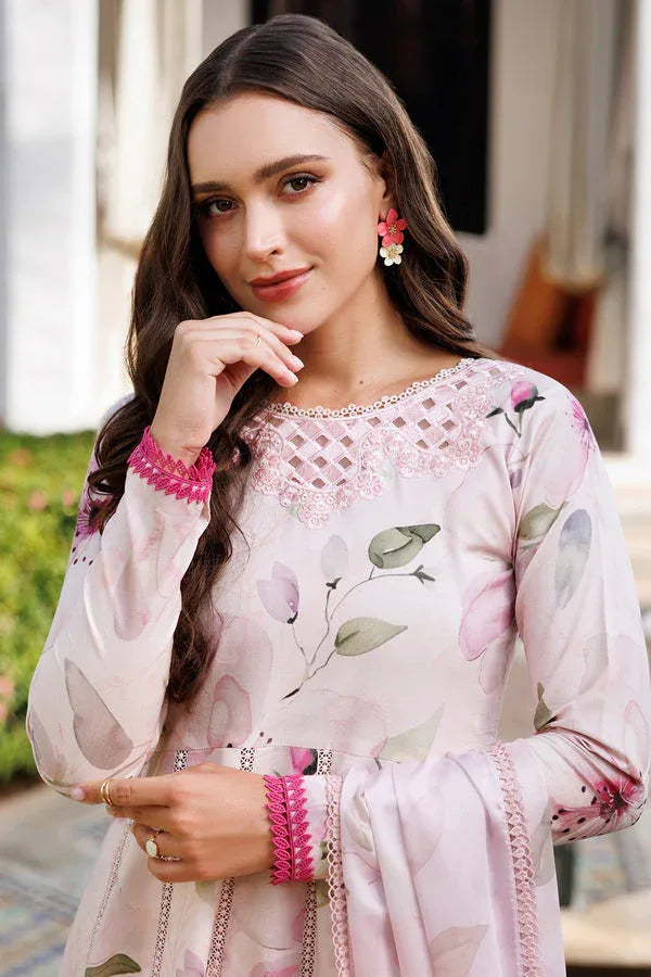 Farasha | Printed Essentials | Pink Bloom - Aqsa Fabrics