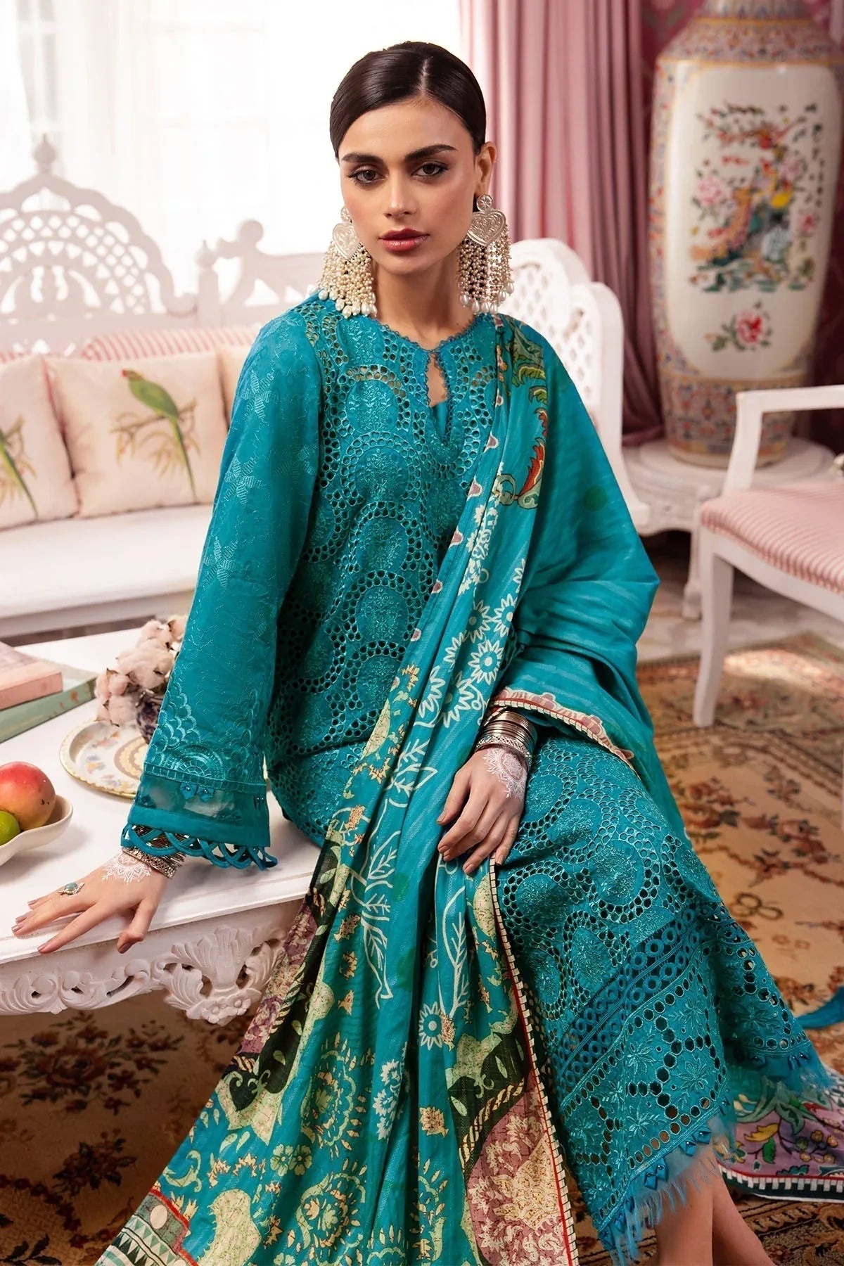 Nureh | Maya Lawn | NS-108 - Aqsa Fabrics