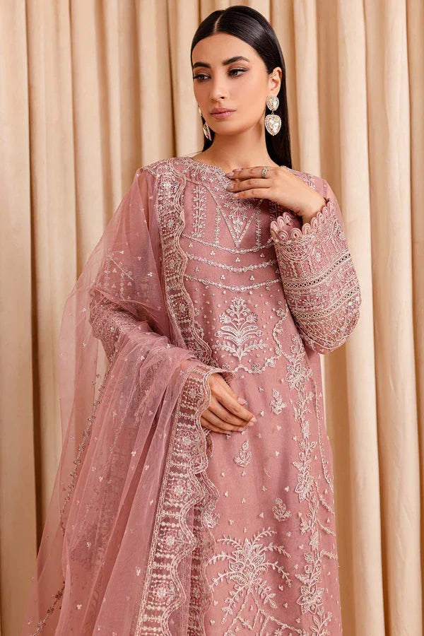 Farasha | Lumiere Formals | PASTEL PEACH - Aqsa Fabrics