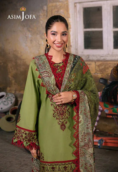 Asim Jofa | Embroidered Lawn Collection | AJAR-33 - Aqsa Fabrics