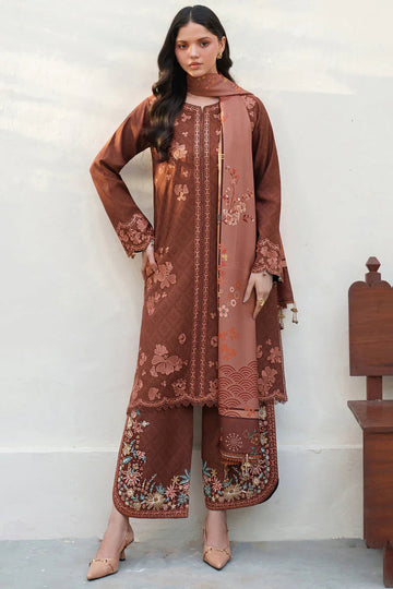 Farasha | Meline Premium Viscose 25 | Brown Clay - Aqsa Fabrics
