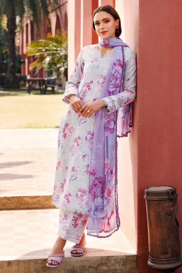 Farasha | Printed Essentials | Rosy Mist - Aqsa Fabrics