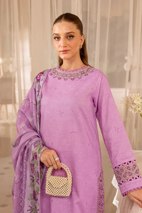 Farasha | Seraya Lawn 24 | VOILET - Aqsa Fabrics