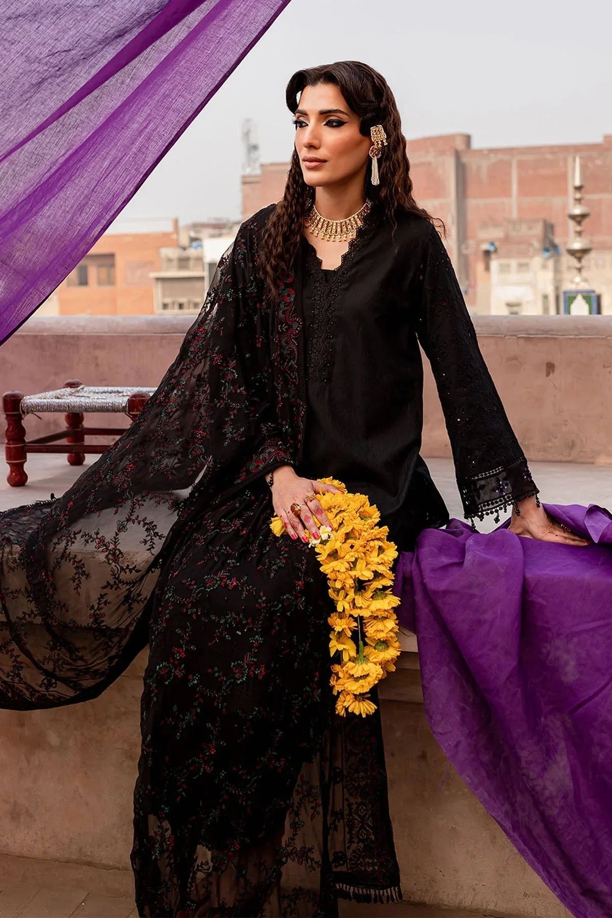 Nureh | Lawn Jacquard | NS-80 - Aqsa Fabrics